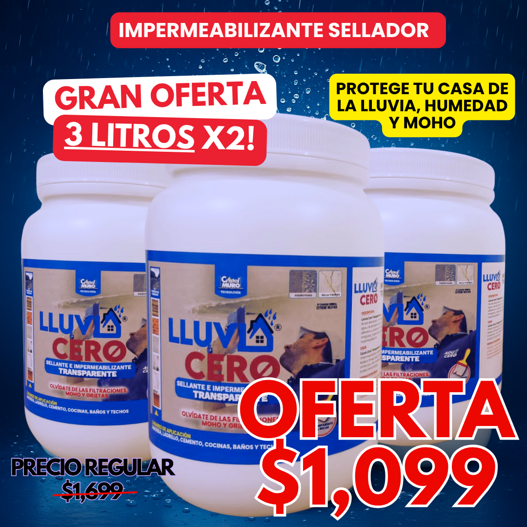 Lluvia cero® kit de 3 litros