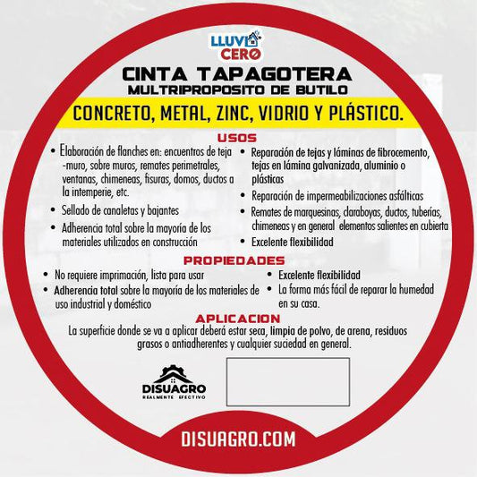 💧Cinta tapagotera de Lluvia cero 🛠