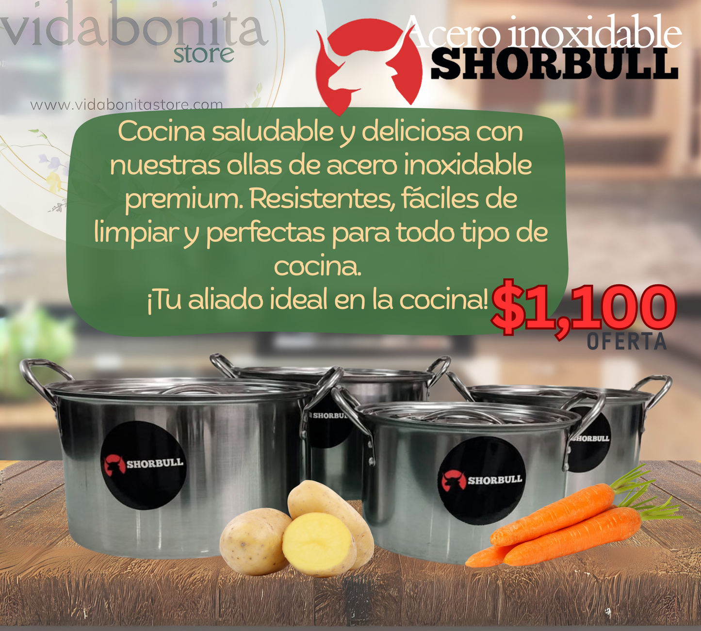 ACERO INOX 4 ollas, 1 vida más facil!👩🍳
