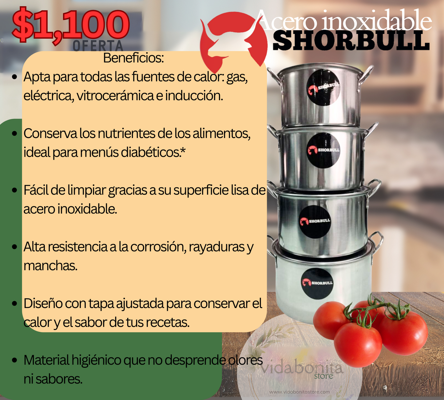 ACERO INOX 4 ollas, 1 vida más facil!👩🍳