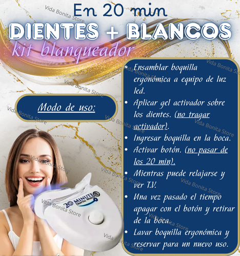 Kit 20 minutos aclarador dental 🦷