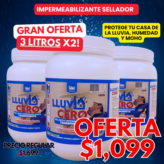 Lluvia cero® kit de 3 litros
