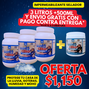 🌧️Lluvia Cero® 3 Litros + 500 ml por solo $1,150 💦