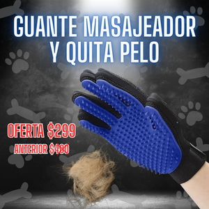 🦴Guante masajeador y quita pelo de mascota🧤